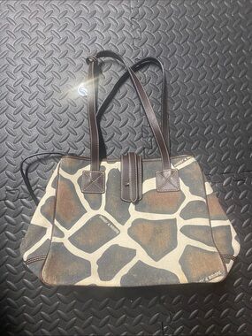 Dooney & Bourke Women's Green Canvas Snake Print Shoulder Bag